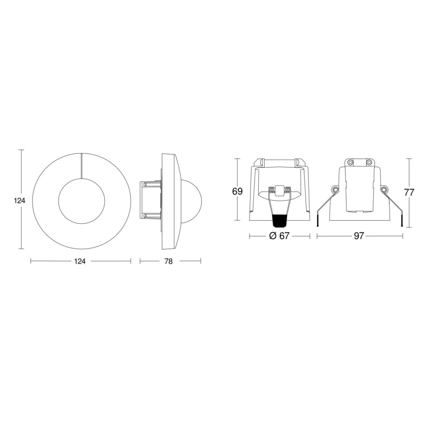 Steinel 080655 - okrugli senzor pokreta IS 345 DALI-2 APC, beo