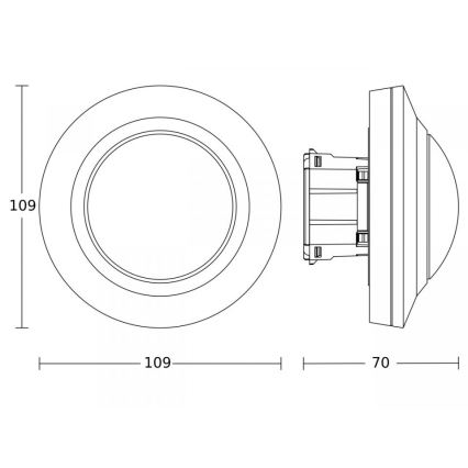 Steinel 086893 - Senzor pokreta MD IR 4360-8 COM1 UP WS bela