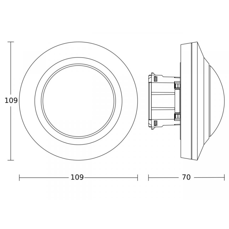 Steinel 086893 - Senzor pokreta MD IR 4360-8 COM1 UP WS bela