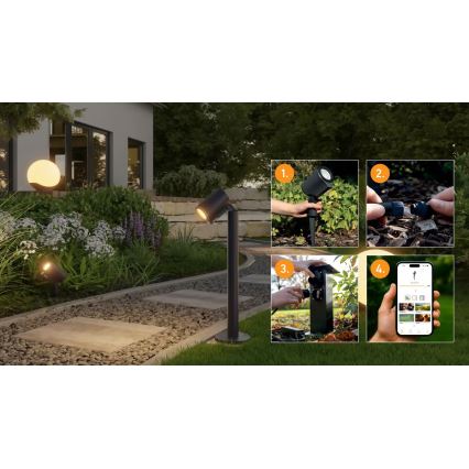 Steinel 089337 - LED RGBW spoljna svetiljka LED/7,9W/24V IP65