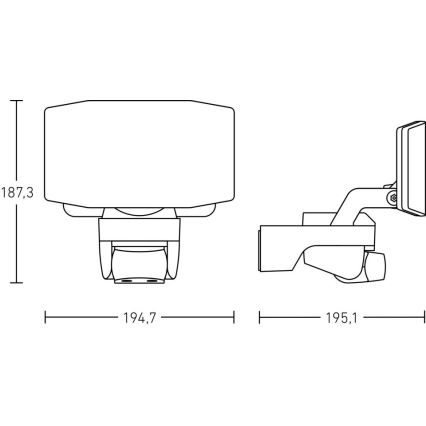 Steinel 090012 - LED reflektor sa senzorom XLED PROTECT LED/14,3W/230V 3000K IP54 antracit