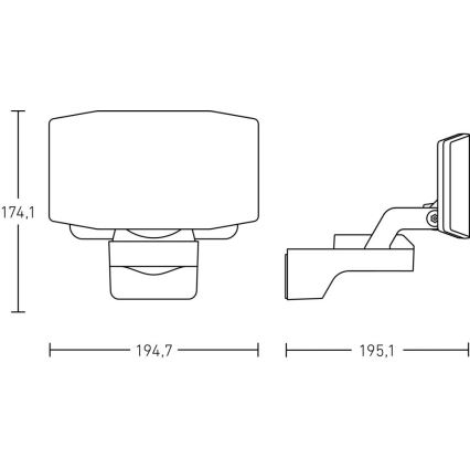 Steinel 090029 - LED reflektor XLED PROTECT LED/13,6W/230V 3000K IP54 antracit