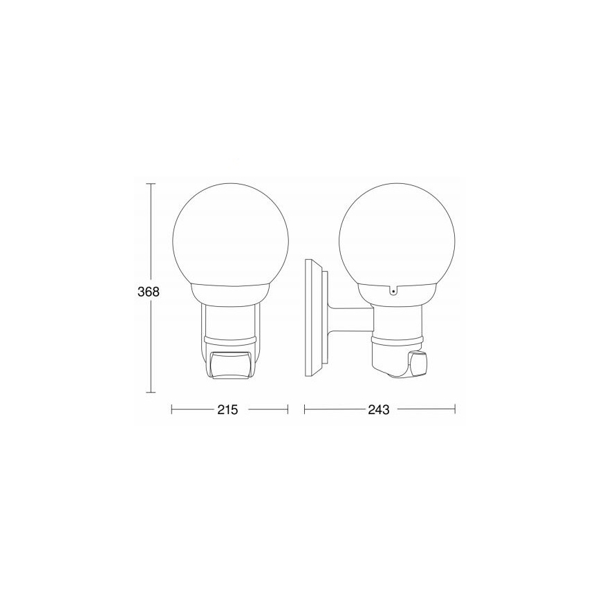 STEINEL 634315 - L 560 S Spoljna zidna lampa sa senzorom, bela, IP44