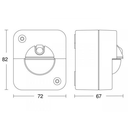 STEINEL 66048 - Spoljni infracrveni senzor IR 180 AP 180° IP54, beo