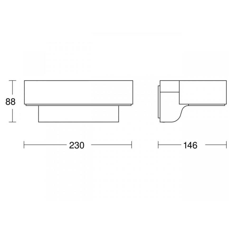 STEINEL 87555 - LED spoljno zidno svetlo sa senzorom L 800 SC LED/7,5W/230V IP44 srebrno