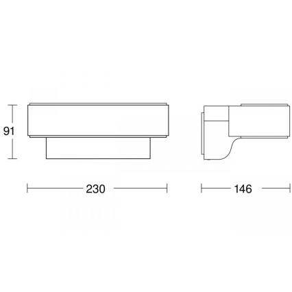 STEINEL 87562 - LED spoljašnje zidno svetlo sa senzorom L 810 SC LED/9,8W/230V IP44 srebrno