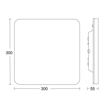 Steinel - LED prigušiva stropno svetlo sa senzorom RSPROR20BASICQ 15,3W/230V IP40 4000K