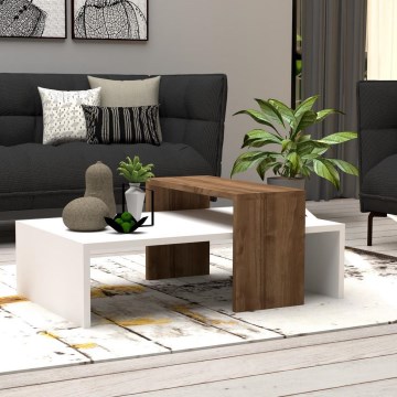 Stočić za kafu GLOW 32x80 cm bela/braon