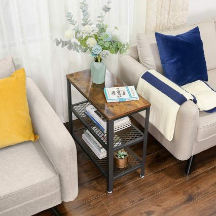 Stočić za odlaganje ELDUR braon/crni