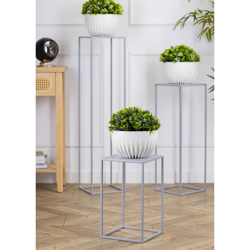 Stojan za cveće 40x24 cm siv