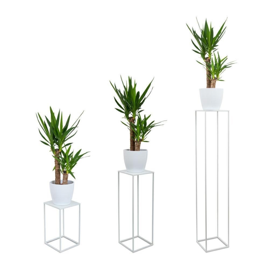 Stojan za cveće 70x24 cm beo