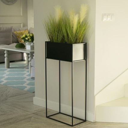 Stojan za cveće 90x44 cm crni