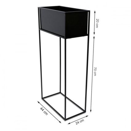Stojan za cveće 90x44 cm crni