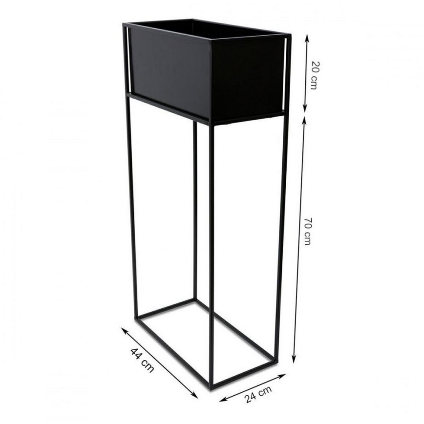 Stojan za cveće 90x44 cm crni