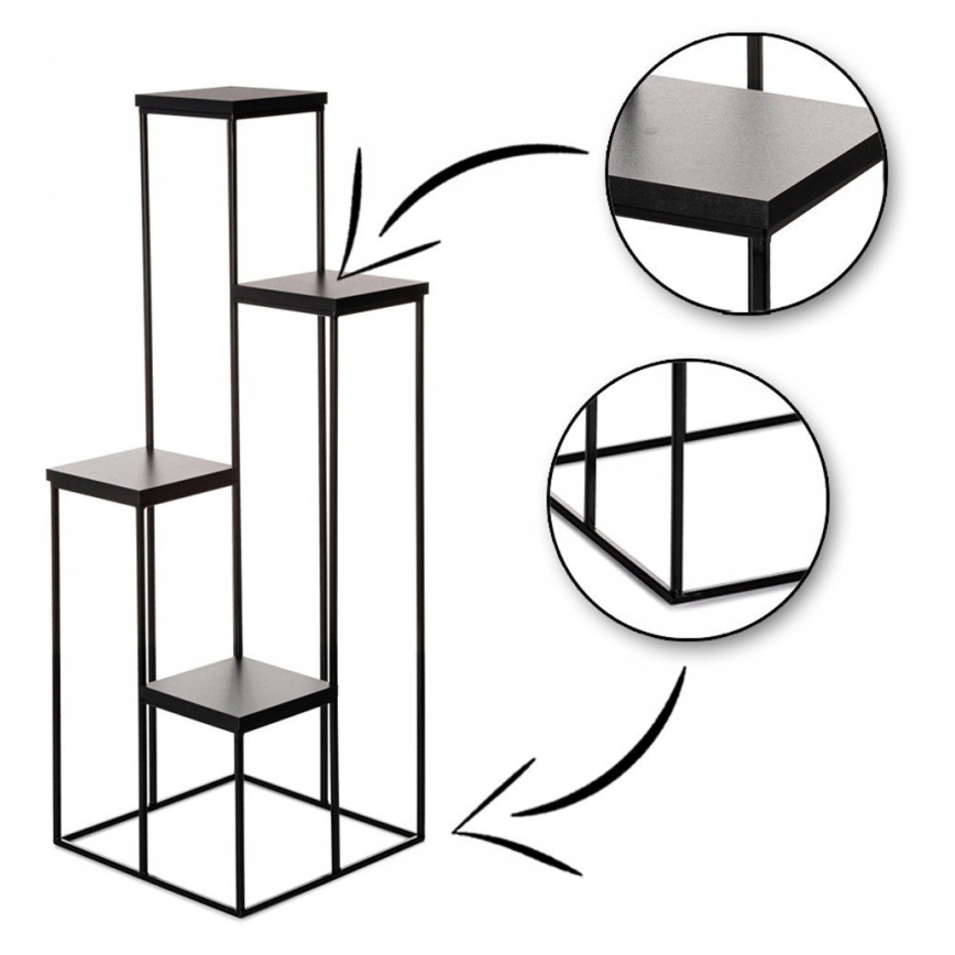 Stojan za cveće KASKADA 110x40 crni