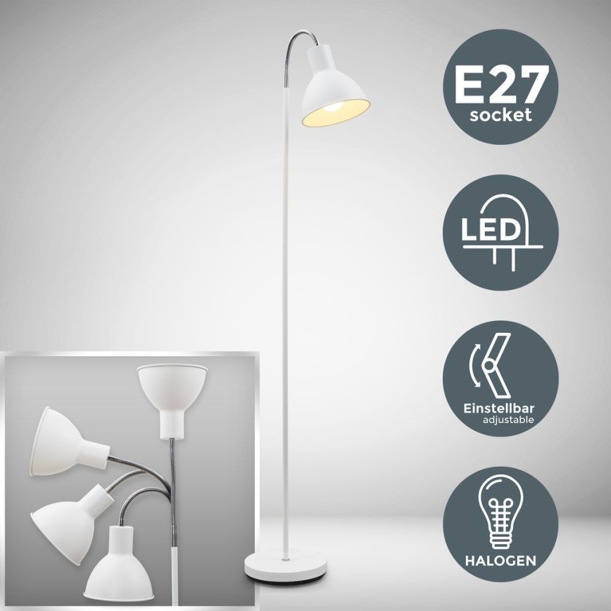 Stojeća lampa 1xE27/25W/230V bela