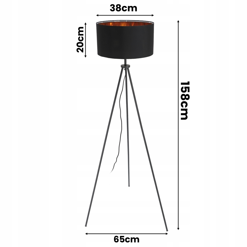 Stojeća lampa 1xE27/40W/230V crna