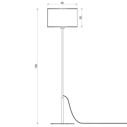 Stojeća lampa ARDEN 1xE27/15W/230V bež