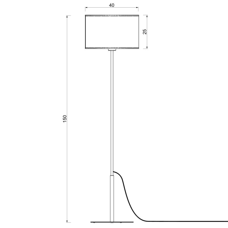 Stojeća lampa ARDEN 1xE27/15W/230V bež