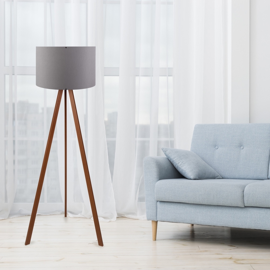 Stojeća lampa AYD 1xE27/60W/230V siva/smeđa