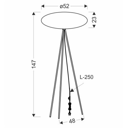 Stojeća lampa CAFEE 1xE27/40W/230V bela/crna