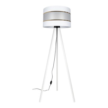 Stojeća lampa CORAL 1xE27/60W/230V bela/zlatna
