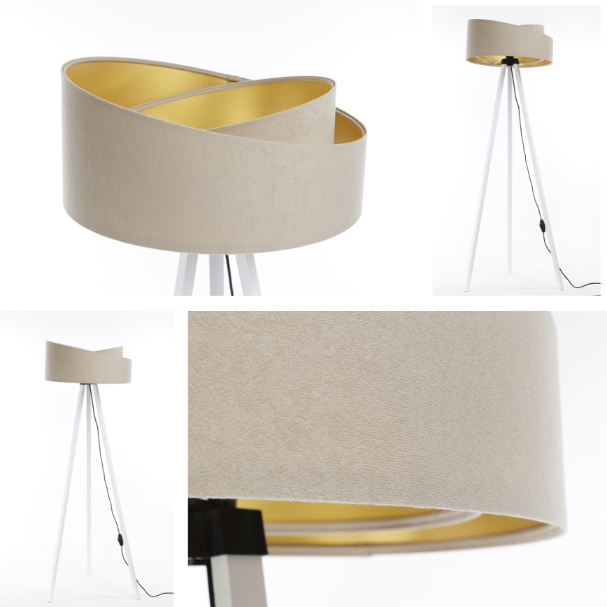 Stojeća lampa GALAXY 1xE27/60W/230V bež/bela