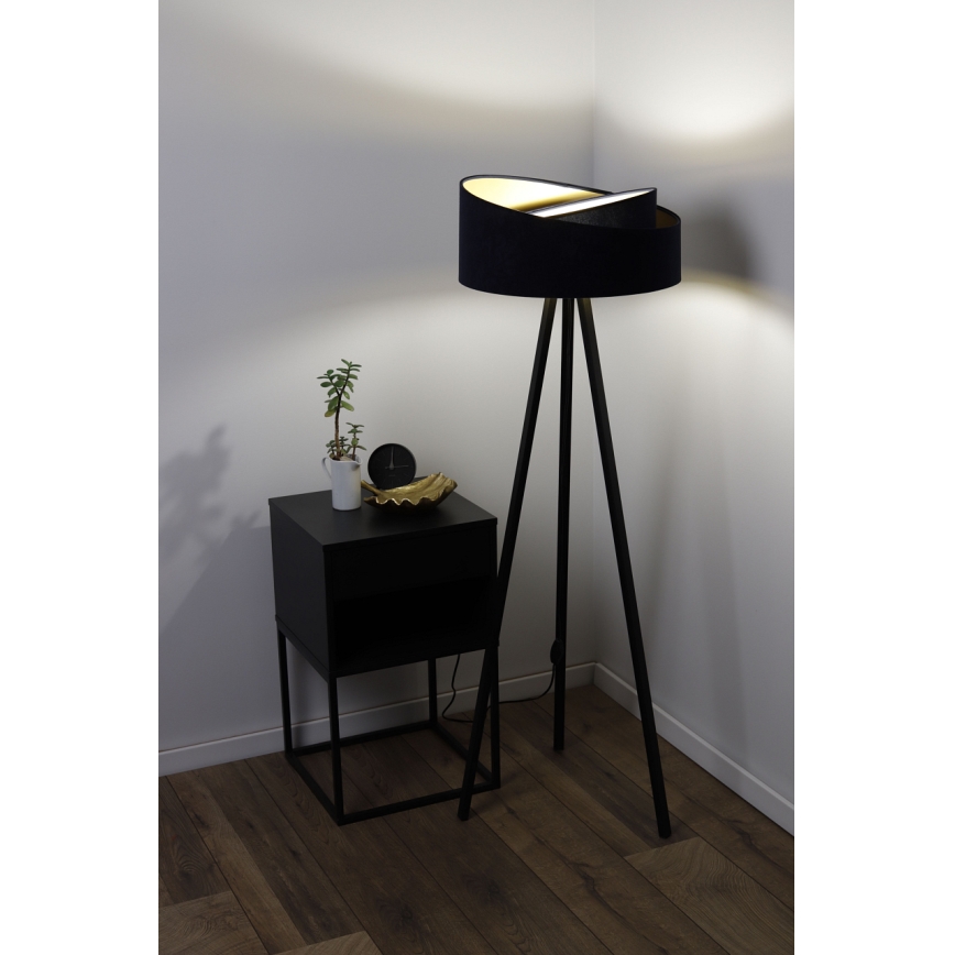 Stojeća lampa GALAXY 1xE27/60W/230V crna/wenge