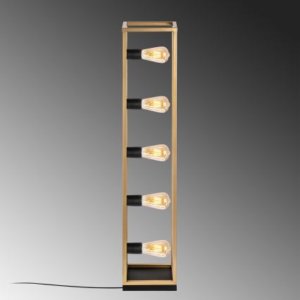 Stojeća lampa KAFES 5xE27/40W/230V zlatna