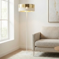 Stojeća lampa LUX 1xE27/15W/230V bela/zlatna
