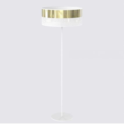 Stojeća lampa LUX 1xE27/15W/230V bela/zlatna