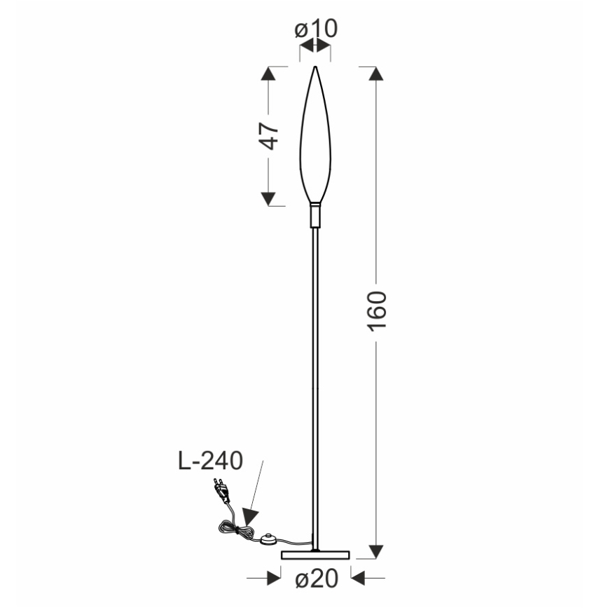 Stojeća lampa NORDIC 1xG9/5W/230V crni hrom