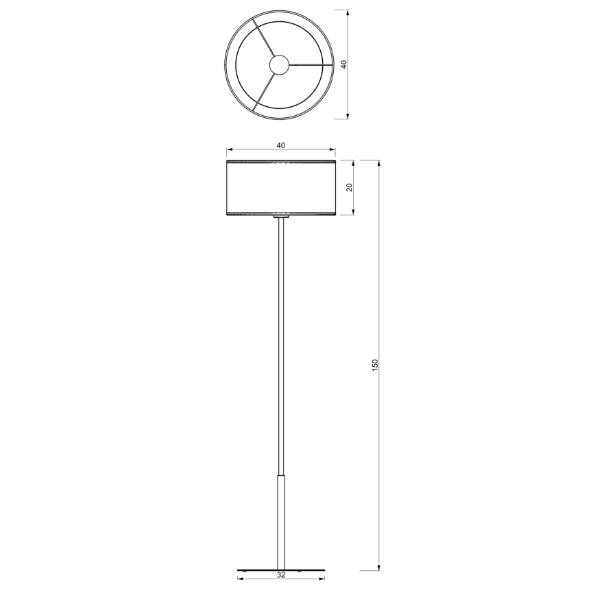 Stojeća lampa RATTAN 1xE27/60W/230V ratan