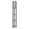 Stojeća lampa sa policama 1xE27/40W/230V 150 cm crna/braon