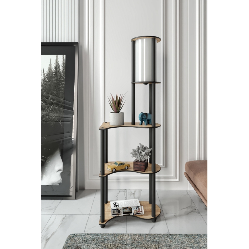 Stojeća lampa sa policama NOTO 1xE27/40W/230V bež/crna