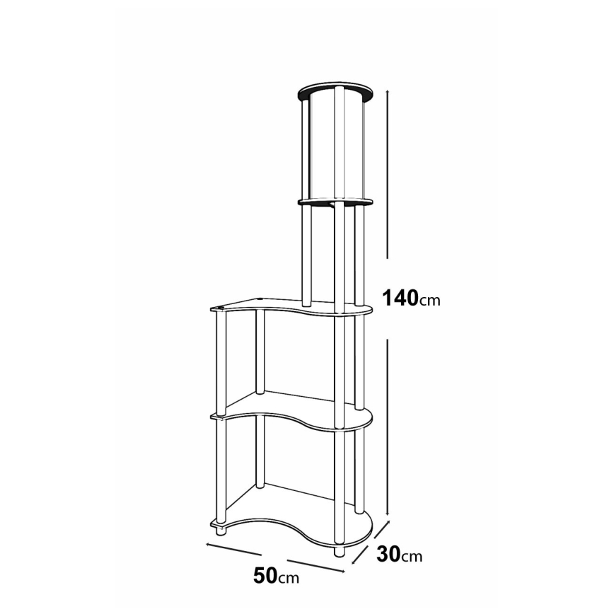 Stojeća lampa sa policama NOTO 1xE27/40W/230V bež/crna