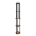Stojeća lampa sa policama NOTO 1xE27/40W/230V braon/crna