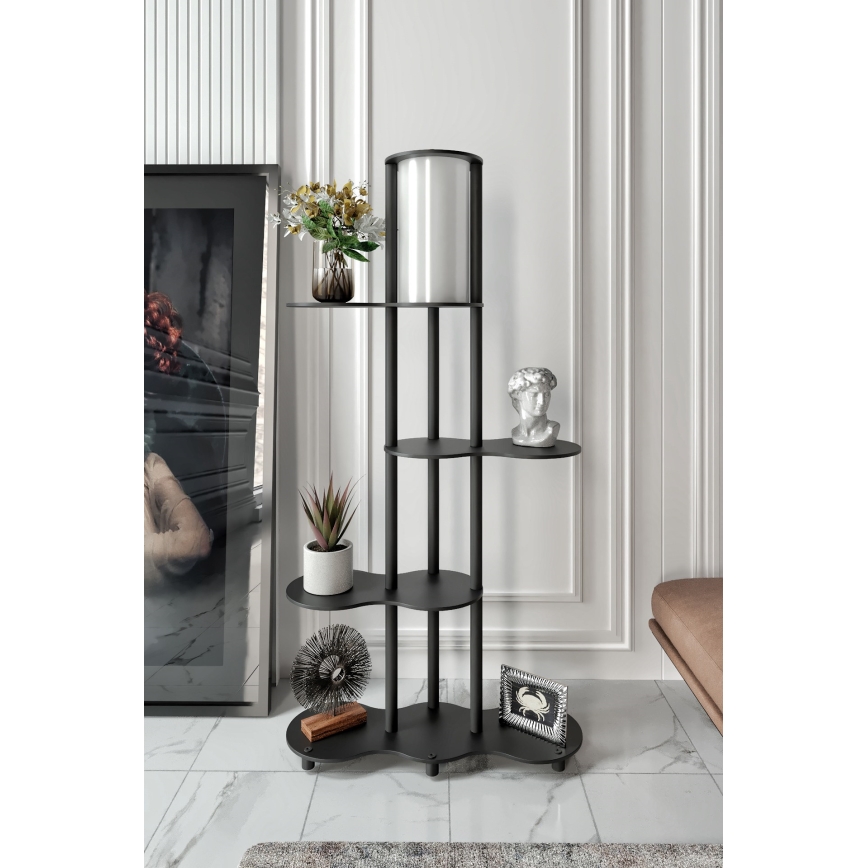 Stojeća lampa sa policama NOTO 1xE27/40W/230V crna