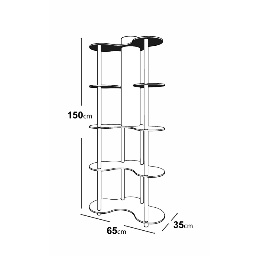Stojeća lampa sa policama NOTO 1xE27/40W/230V crna