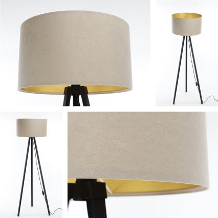 Stojeća lampa STANDART 1xE27/60W/230V bež/wenge