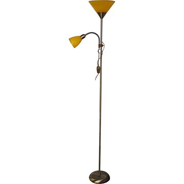 Stojeća lampa WENDY 1xE27/100W/230V + 1xE14/40W mesing/narandžasta