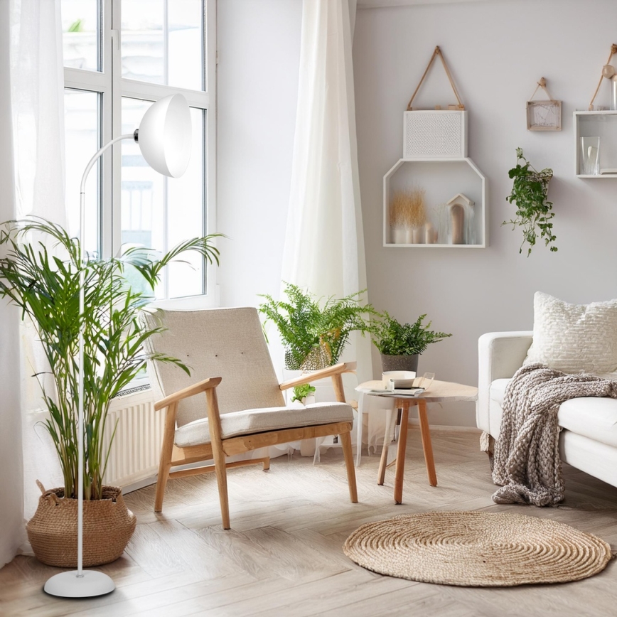 Stojeća lampa ZACK 1xE27/15W/230V bela