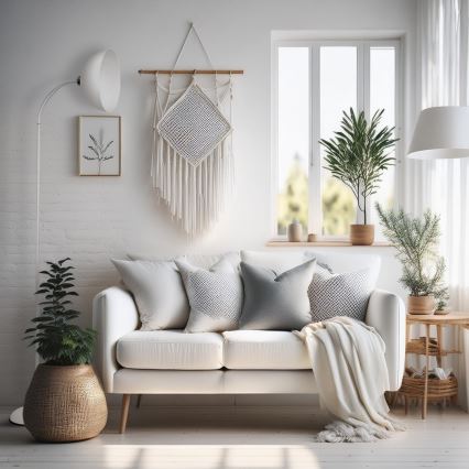 Stojeća lampa ZACK 1xE27/15W/230V bela