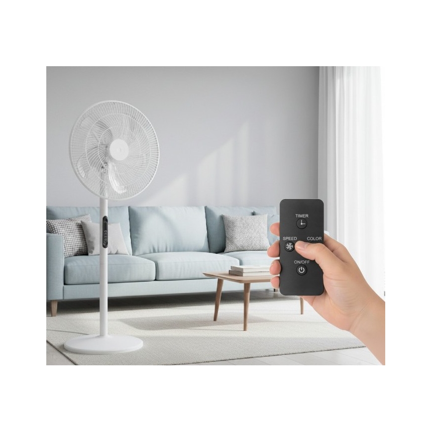 Stojeći ventilator VIENTO-R 40W/230V beo + daljinski upravljač