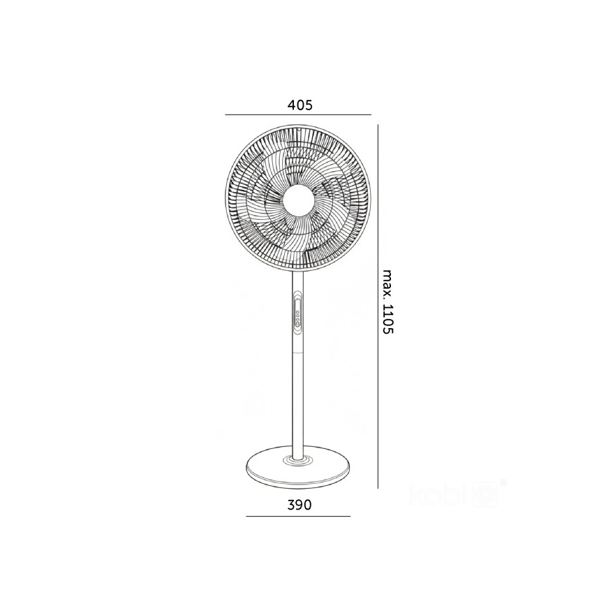Stojeći ventilator VIENTO-R 40W/230V beo + daljinski upravljač