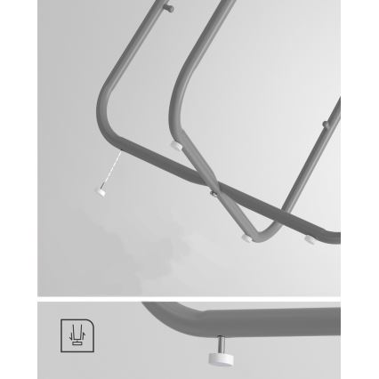 Stolić NOIRA, siva/bela