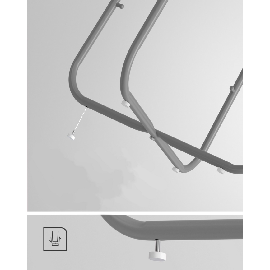 Stolić NOIRA, siva/bela