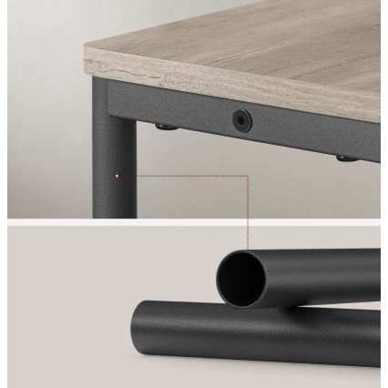 Stolić sa ugrađenom utičnicom i USB priključcima ROD braon/crna