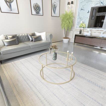 Stolić za kafu BERLIN 80x45 cm zlatna/prozirna