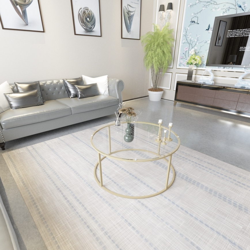 Stolić za kafu BERLIN 80x45 cm zlatna/prozirna